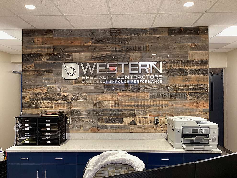 Standoff Mounted Signs in Statesville, NC designed and installed for business offices and workplace branding