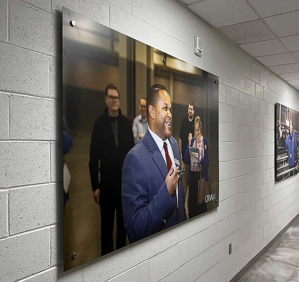 Standoff Mounted Signs in Statesville, NC designed and installed for business offices and workplace branding
