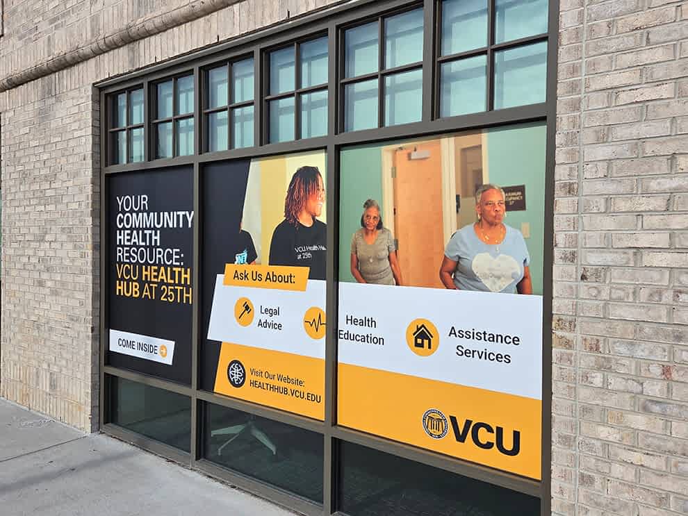 Retail storefront graphics and vinyl signage installation Concord, NC