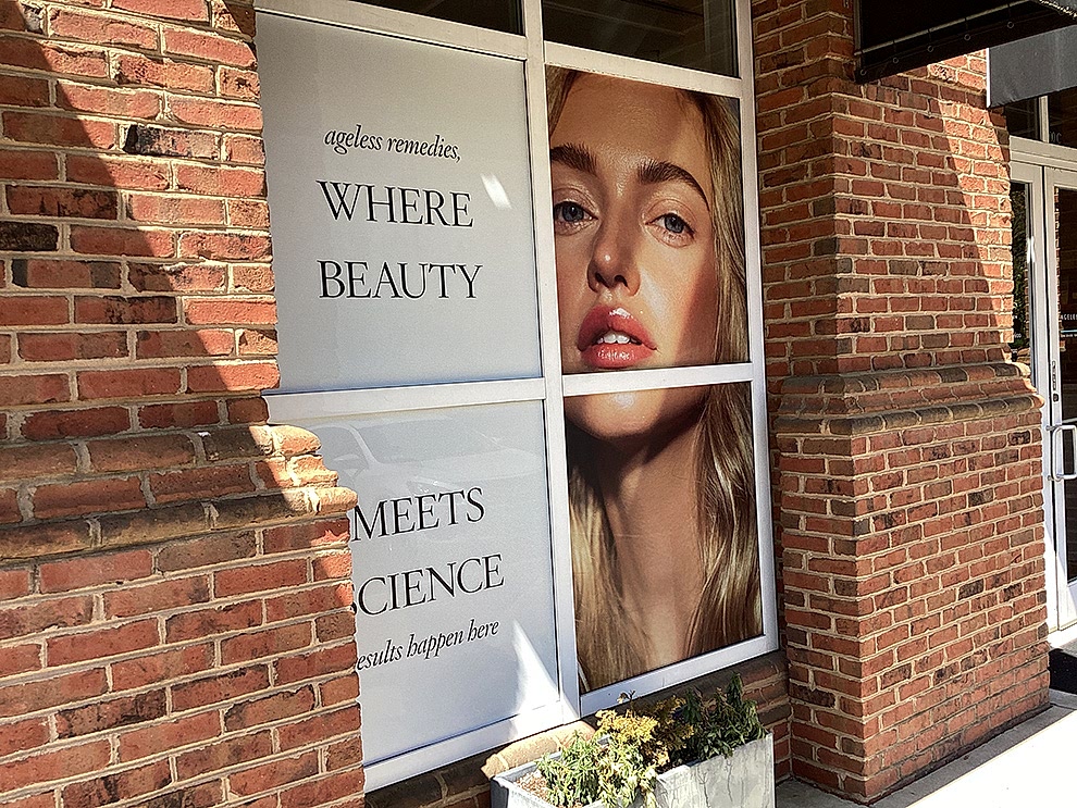 Business storefront graphics and window decals installed Concord, NC