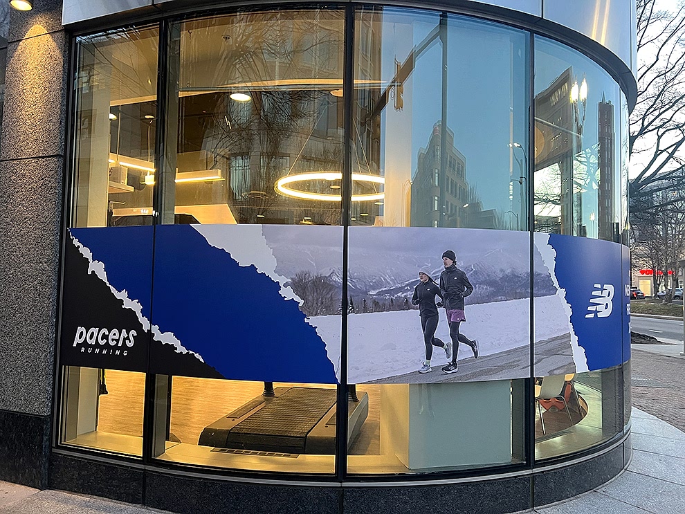 Storefront graphics and custom office wall display near Concord, NC