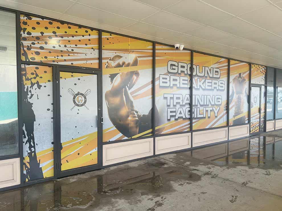Veterinary storefront graphics with custom branding signage