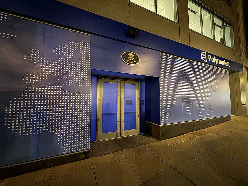 Branded glass storefront graphics installed in Concord, NC