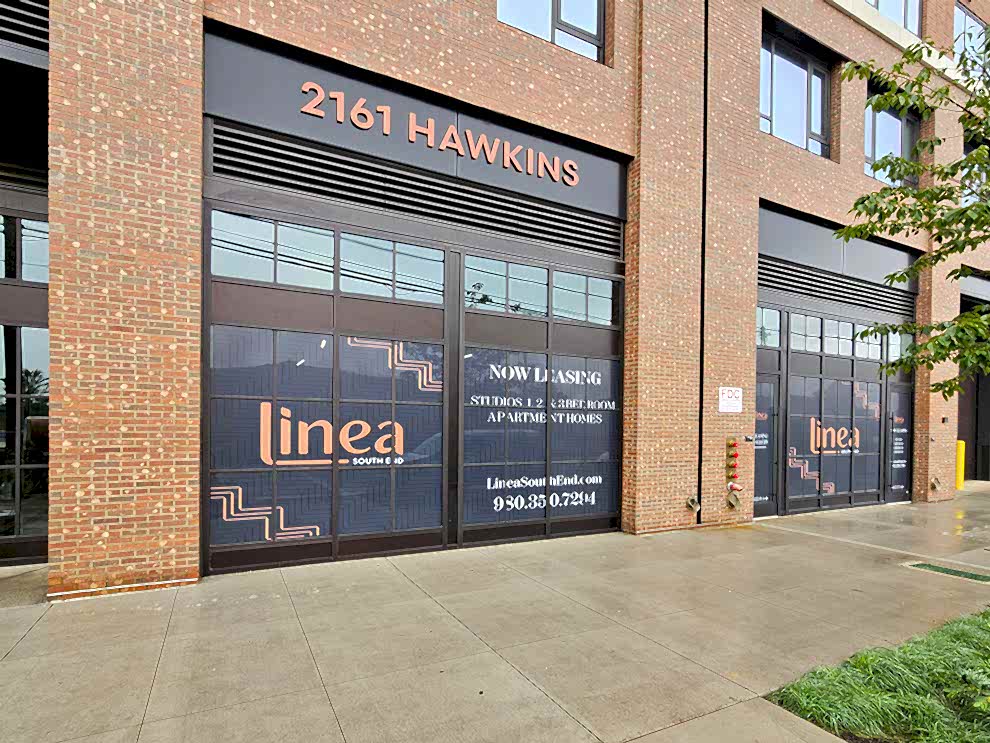 Storefront graphics with custom interior backlit sign installation Gastonia, NC