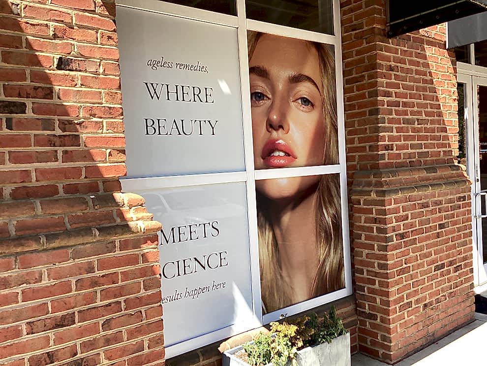 Business storefront graphics and window decals installed Gastonia, NC