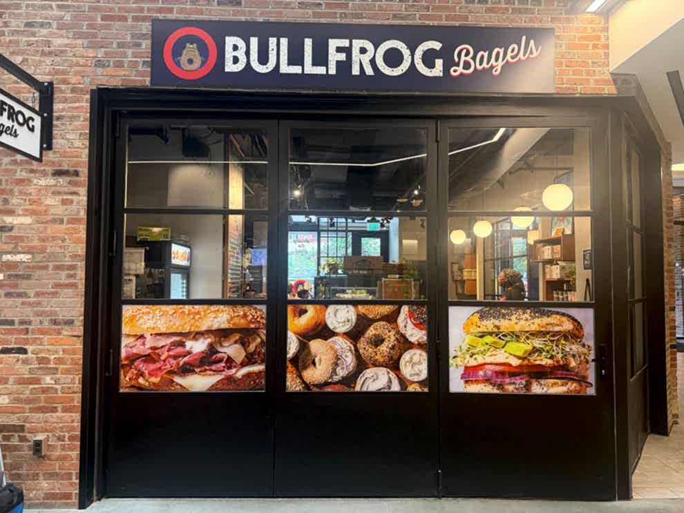 Storefront graphics with backlit sign and branded display Gastonia, NC