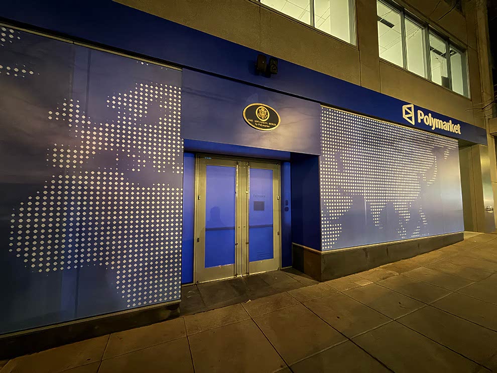 Branded glass storefront graphics installed in Gastonia, NC