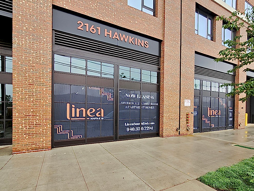 Storefront graphics with custom interior backlit sign installation Hickory, NC
