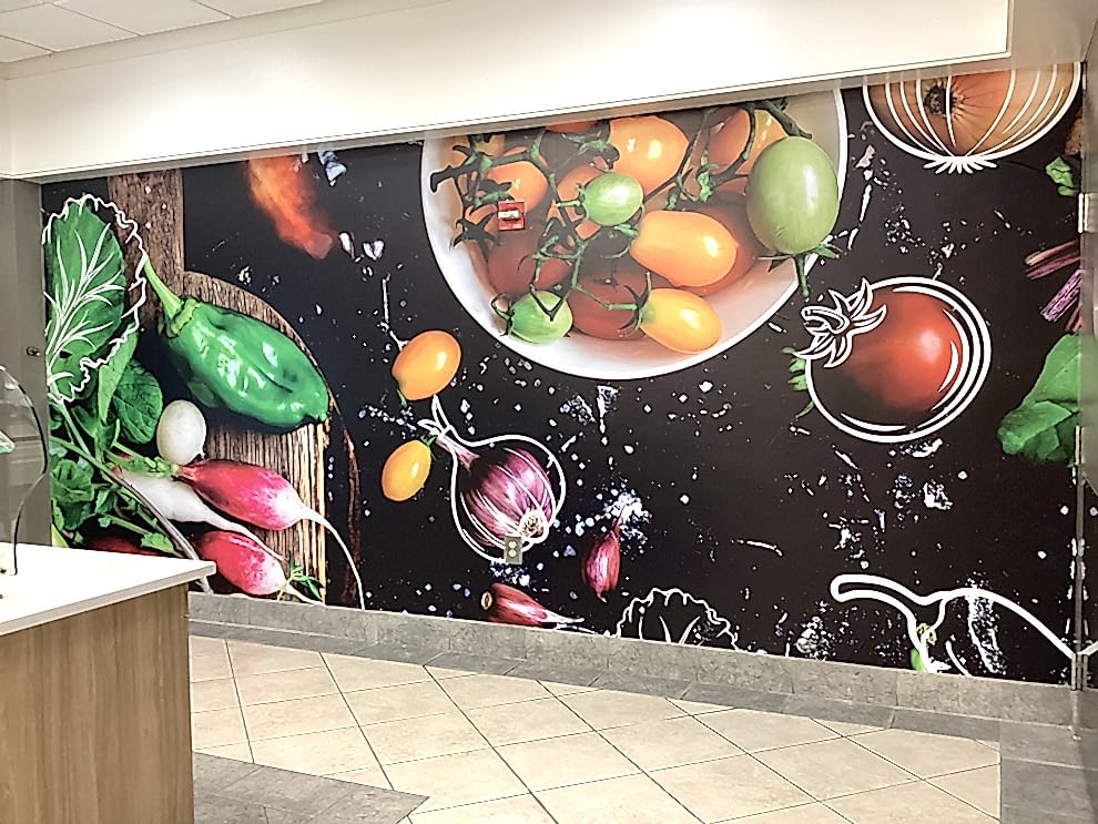 Storefront graphics and interior wall display branding Hickory, NC