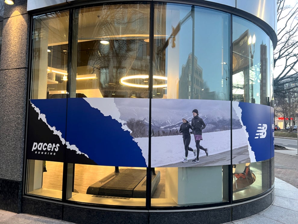 Storefront graphics and custom office wall display near Hickory, NC