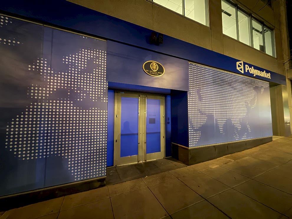 Branded glass storefront graphics installed in Hickory, NC