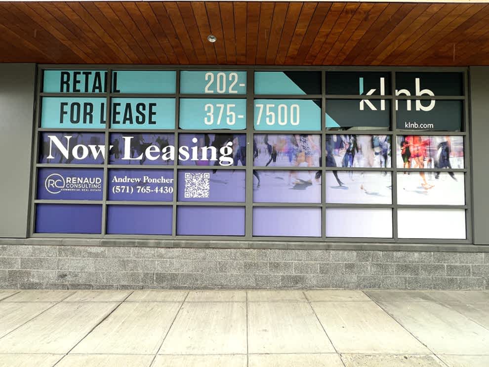 Custom storefront graphics installed for business branding in Lincolnton, NC