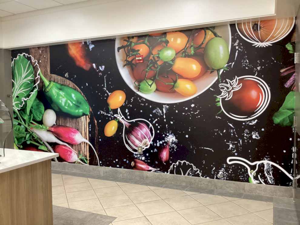 Storefront graphics and interior wall display branding Salisbury, NC