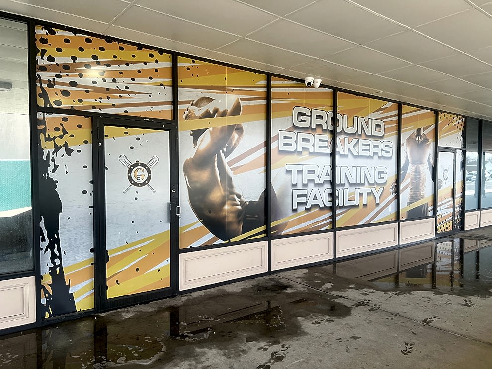 Veterinary storefront graphics with custom branding signage