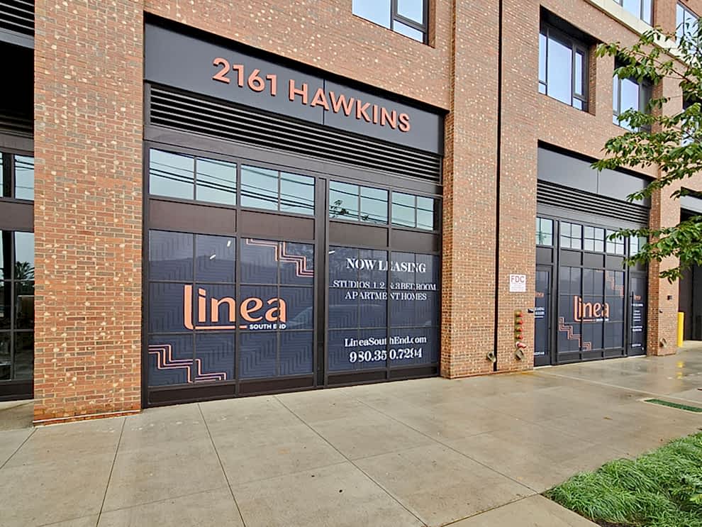 Storefront graphics with custom interior backlit sign installation Statesville, NC