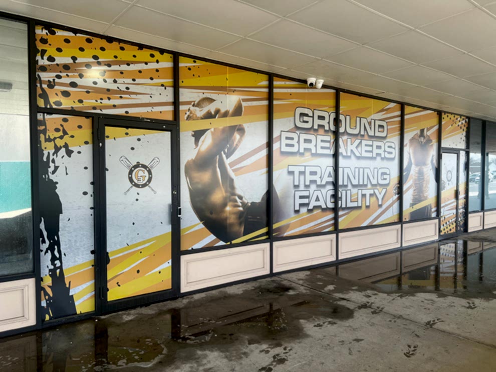 Veterinary storefront graphics with custom branding signage