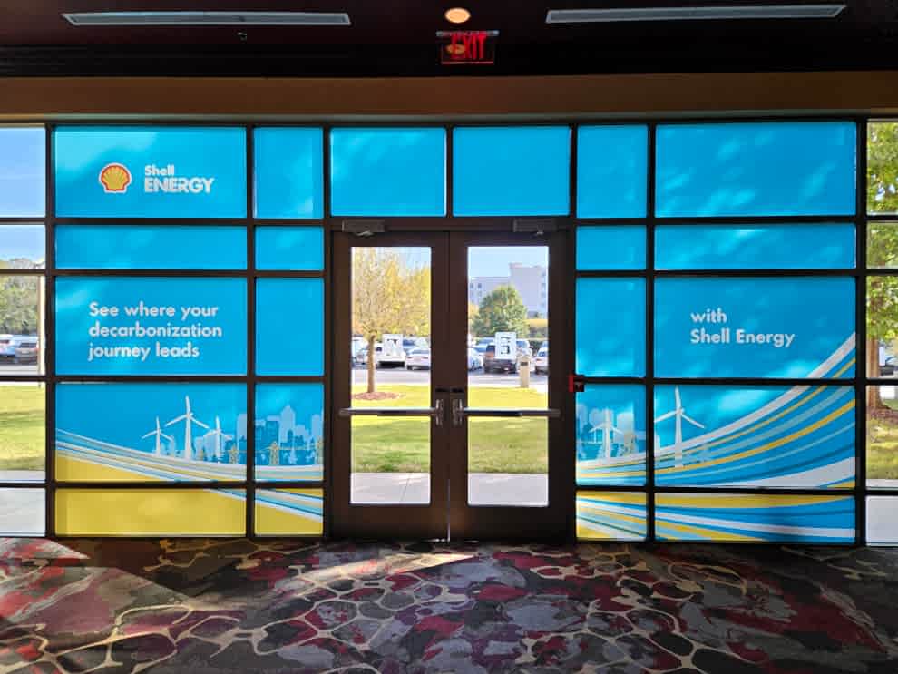 Modular trade show displays with event branding graphics in Charlotte, NC