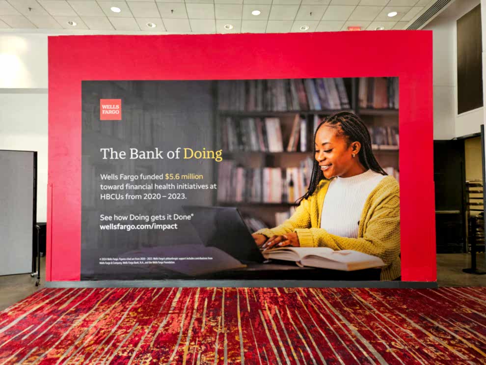 Trade show displays with branded backdrops and graphics in Charlotte, NC
