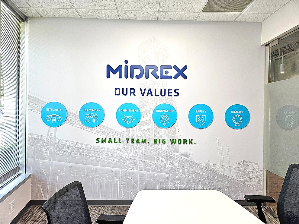 Mission Statement Walls and Core Values Wall Displays in Gastonia, NC