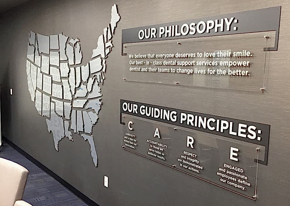Creative wall displays for offices in Charlotte, NC