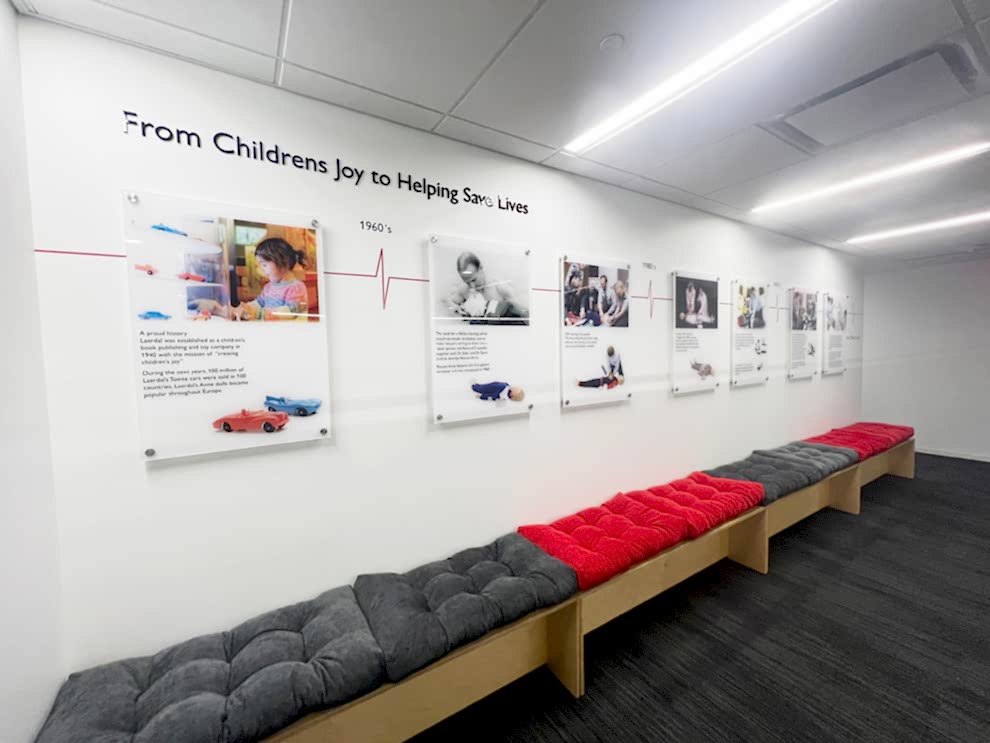 Modern wall displays for Charlotte, NC corporate interiors