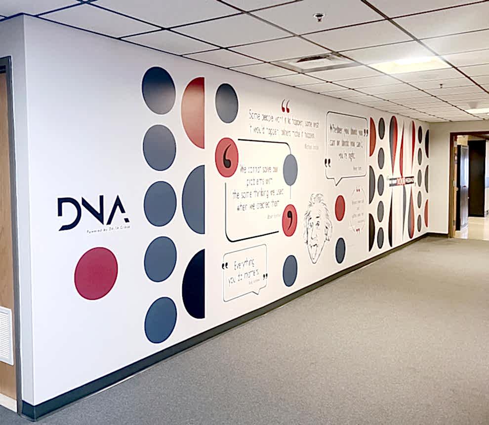 Creative wall displays for offices in Charlotte, NC