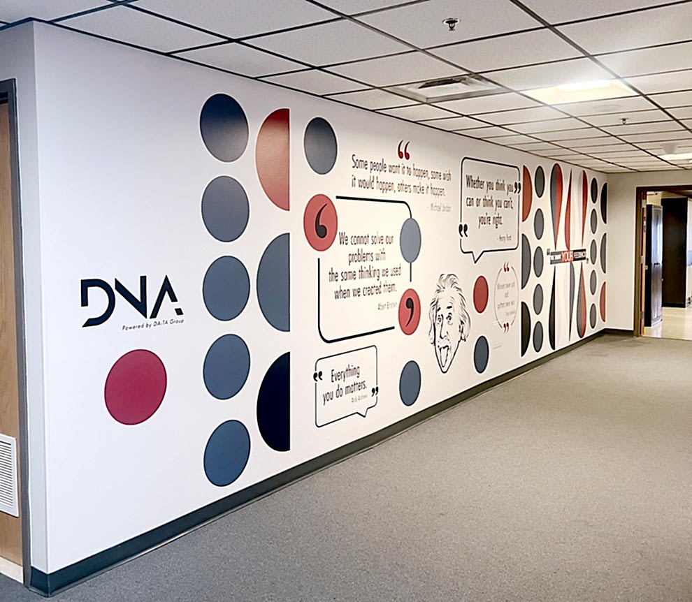 Lobby wall displays for workplaces in Mooresville, NC