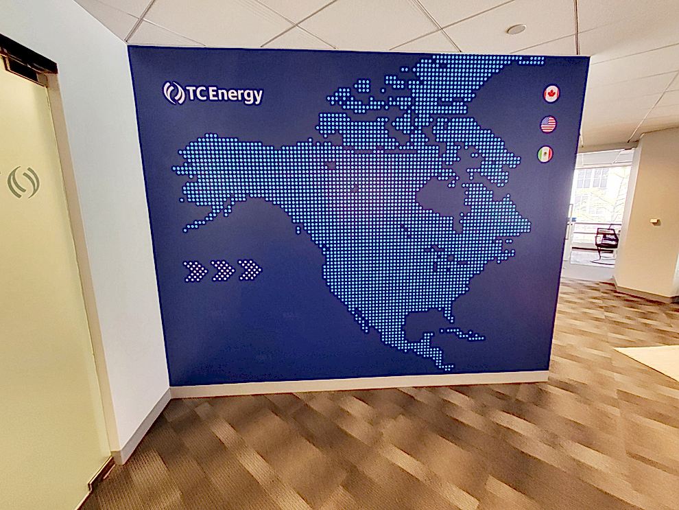 Event space wall mural installed for branding near Mooresville, NC