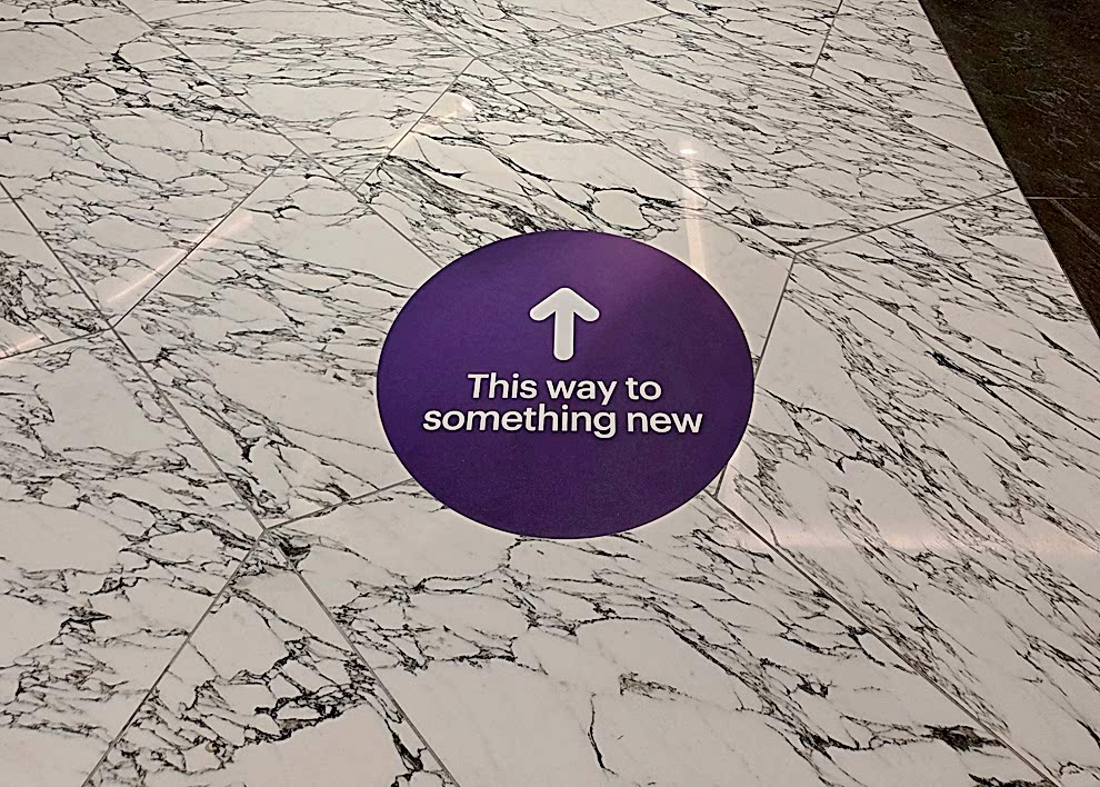 Interior directional signage designed for events in Charlotte, NC