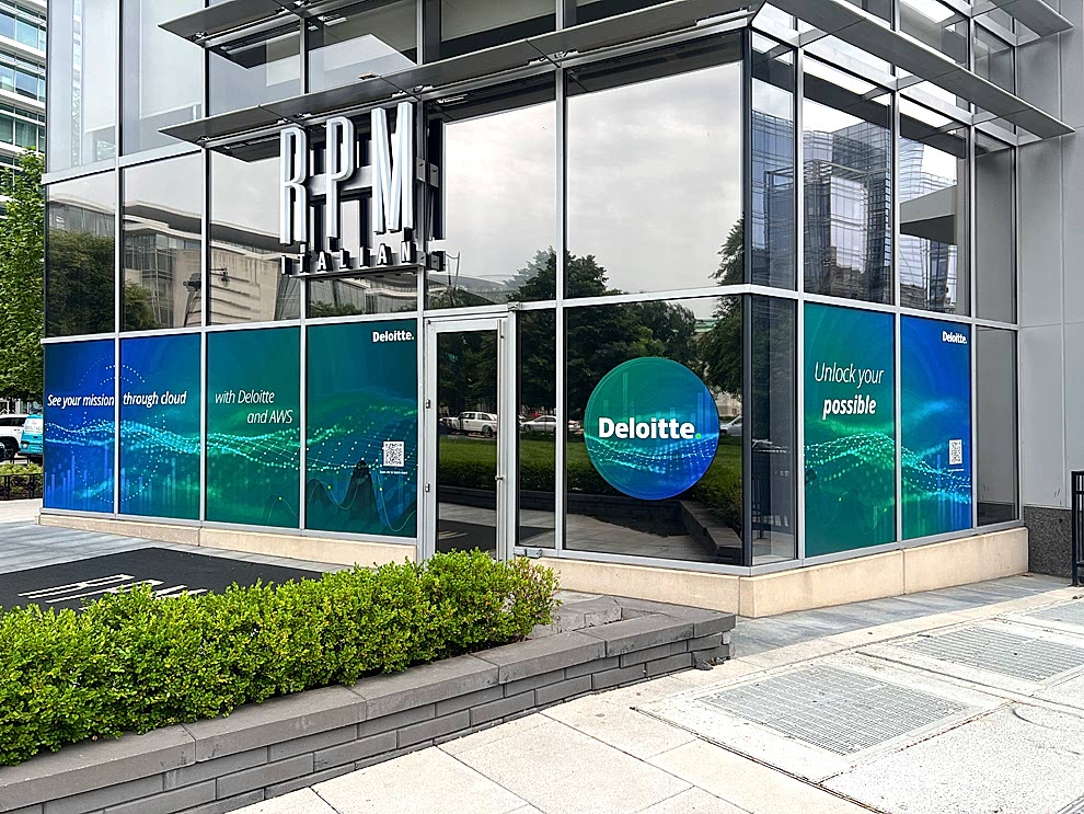 Window Graphics in Concord, NC designed and installed for corporate interior glass partitions