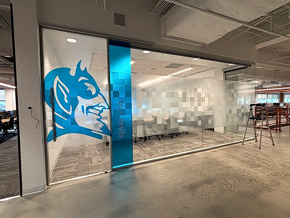 Window Graphics in Concord, NC designed and installed to enhance company branding