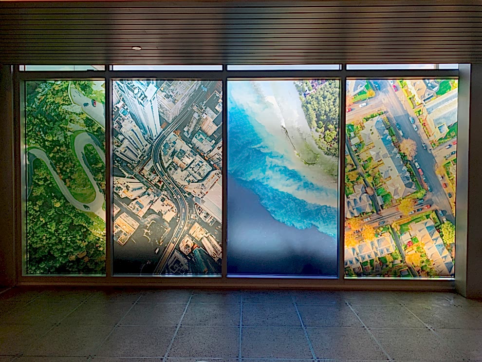 Window Graphics in Gastonia, NC designed and installed for business storefront and office glass