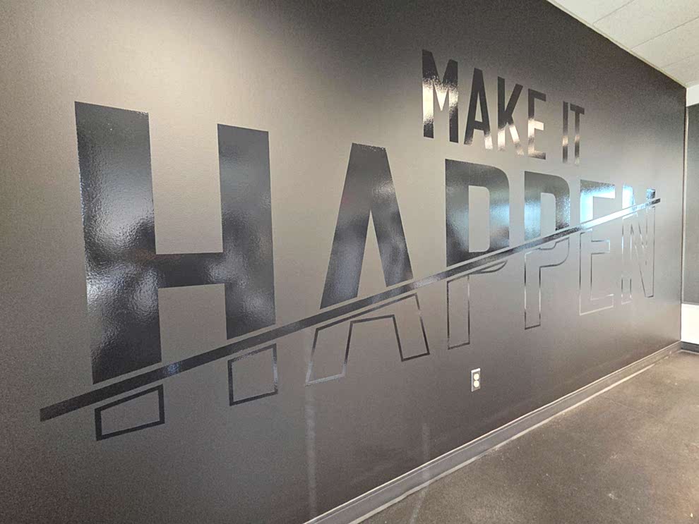 Window Graphics in Gastonia, NC designed and installed with custom decals for offices