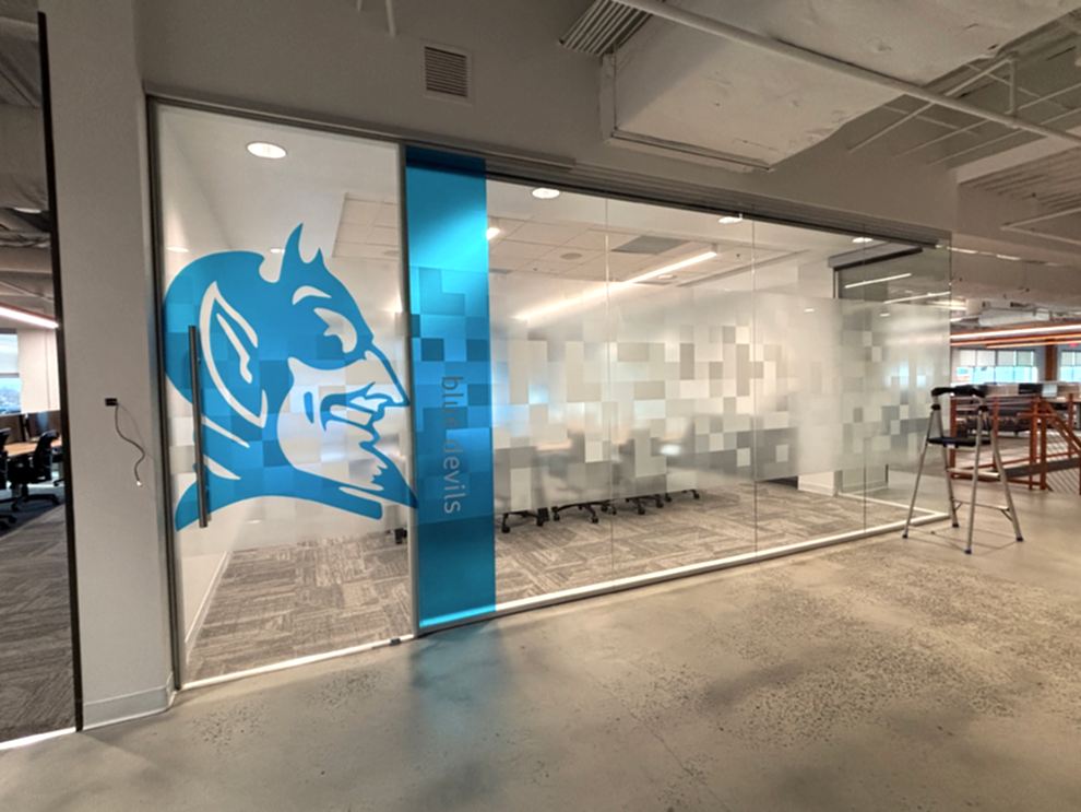 Window Graphics in Charlotte, NC designed and installed to enhance company branding