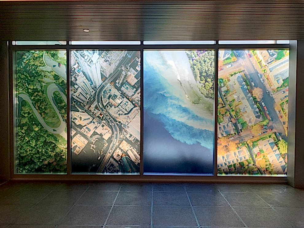 Window Graphics in Mooresville, NC designed and installed for business storefront and office glass