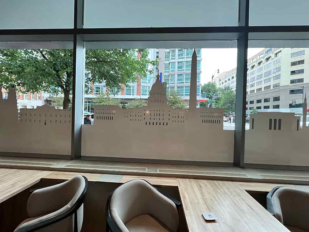 Window Graphics in Mooresville, NC designed and installed for modern office glass walls
