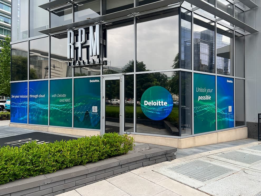 Window Graphics in Rock Hill, SC designed and installed for corporate interior glass partitions