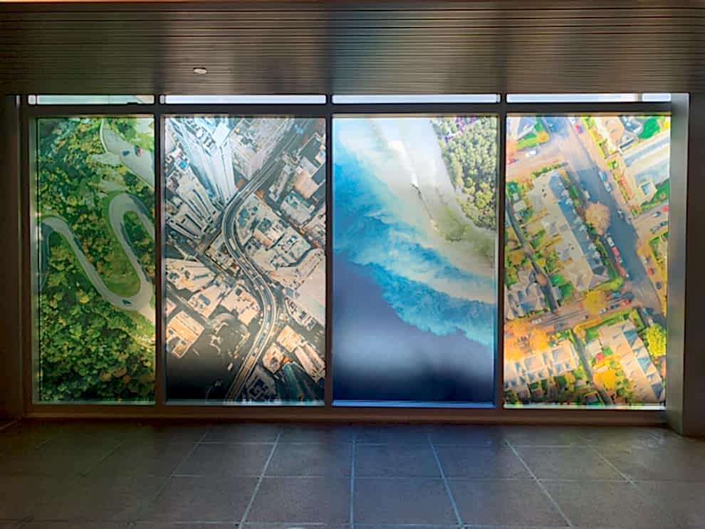Window Graphics in Rock Hill, SC designed and installed for business storefront and office glass