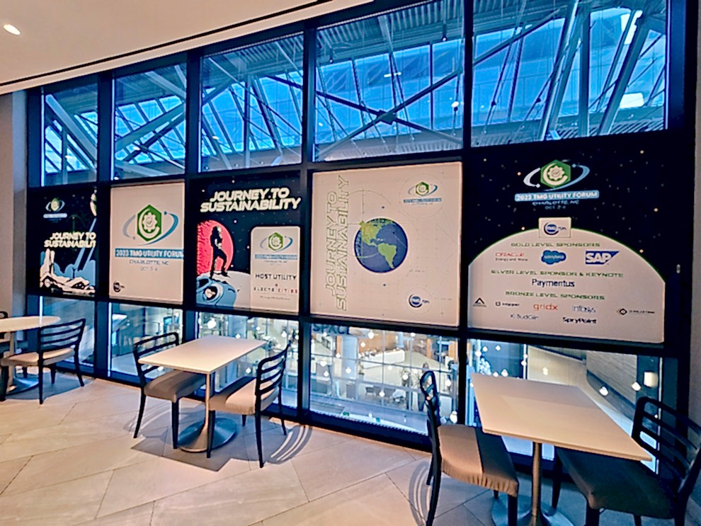 Window Graphics in Rock Hill, SC designed and installed with etched vinyl for professional offices