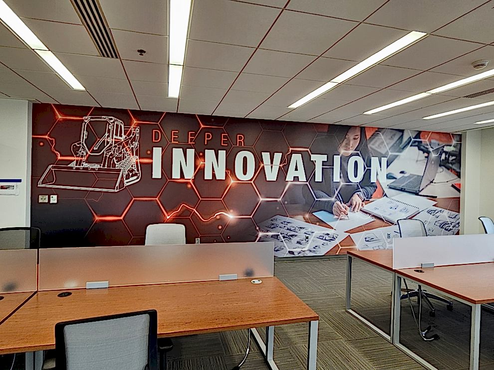 Sign Shop in Concord, NC designed and installed dimensional office signs and wall graphics