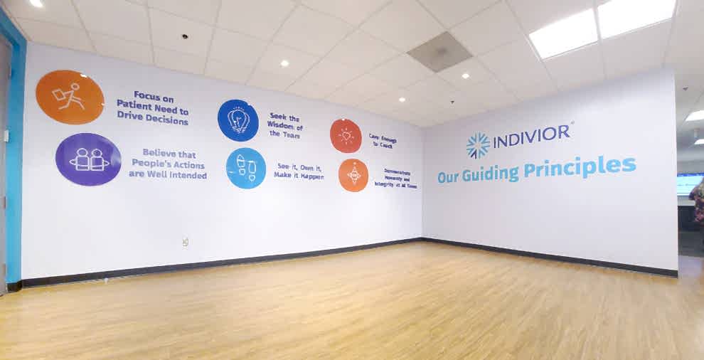 Sign Company in Fort Mill, SC designed and installed wall wraps and workplace branding solutions