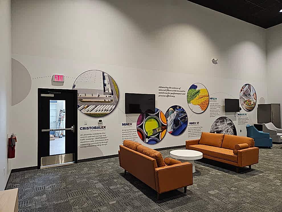 Sign Company in Mooresville, NC designed and installed corporate interior signs and branded displays