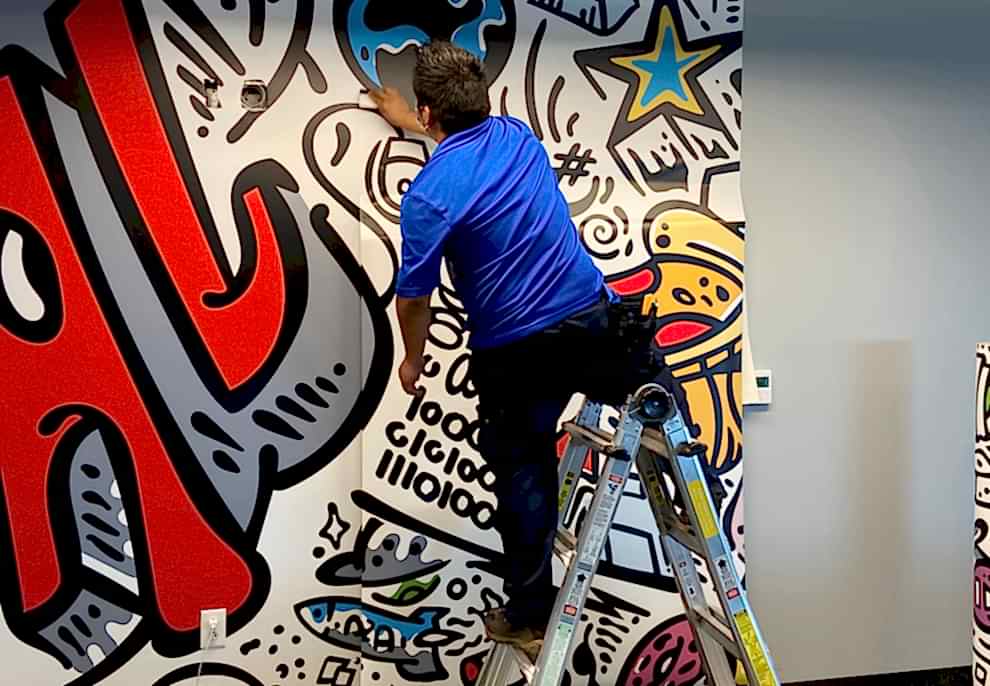 Wall graphics and sign installation for office environments in Charlotte NC