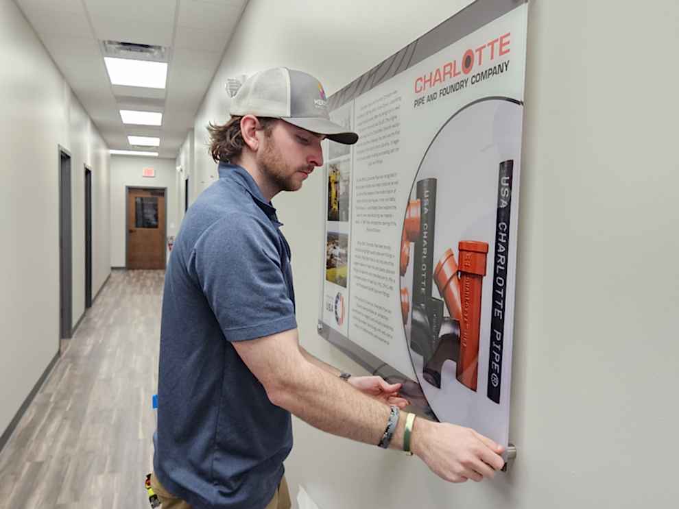 Window graphics and branded sign installation in Charlotte NC